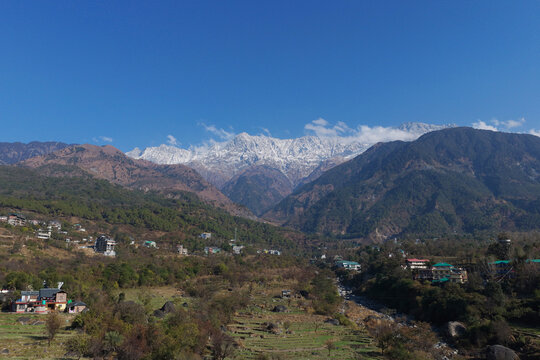 Dhauladhar Range view from Dharamshala Valley, Himachal Pradesh
