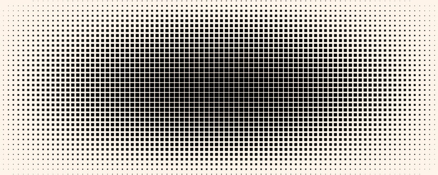 halftone geometric seamless pattern with diamond shapes, crystals, rhombuses. Abstract minimalist monochrome background with gradient transition effect. vector eps 10