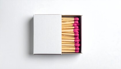 Fototapeta premium Matchsticks in a white matchbox.