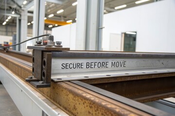 Industrial Rail Clamp Securing Mechanism Ready for Installation
