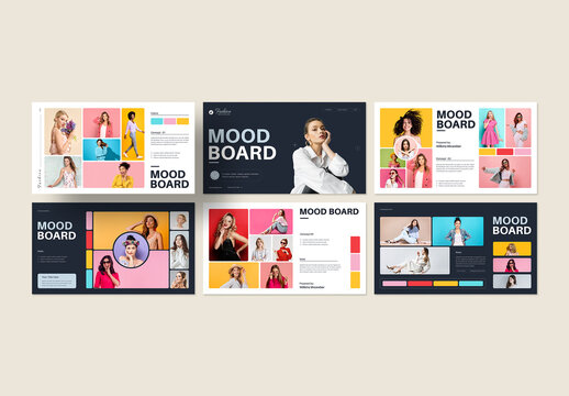 Creative Mood Board Presentation Template for Branding and Visual Concept