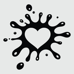 Black Heart Splatter Graphic