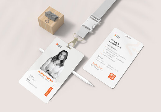 Modern Corporate Office ID Card Design Template
