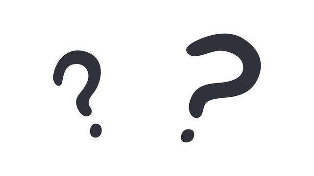 Confused emotion doubt expression. Ask question mark cartoon