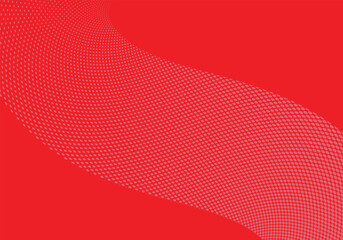 Red Dot Wave Pattern on Background, Contemporary Abstract Design