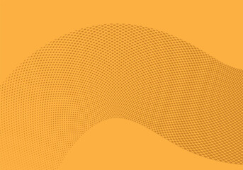 Orange Dot Wave Pattern on Background, Abstract Geometric Design