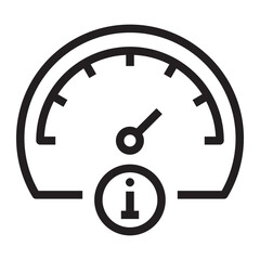 Line icon of speedometer