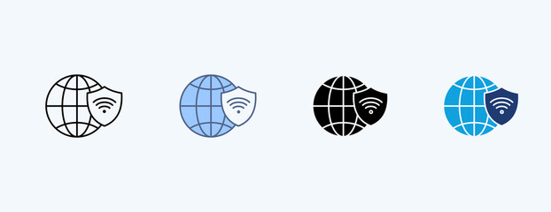 Vpn Multiple Icon Illustration Vector