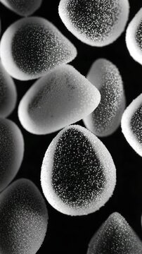 A microscopic of sea plankton, rich in microalgae and other organisms.