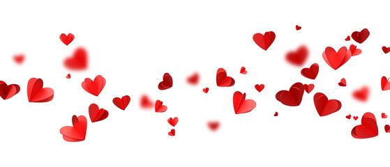 Red hearts flying background, Valentine's day greeting card concept, Mother day anniversary design...