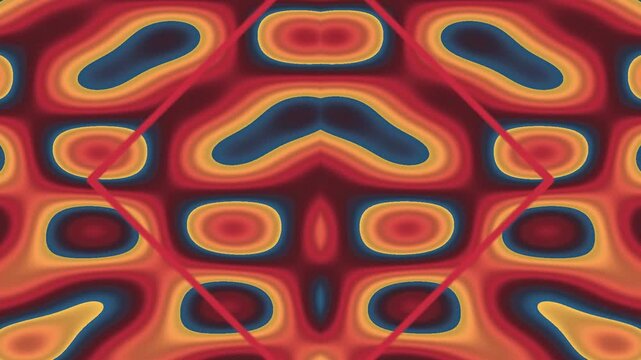 Creating Visual Illusions with Colorful Abstract Waves in a Dynamic Pattern