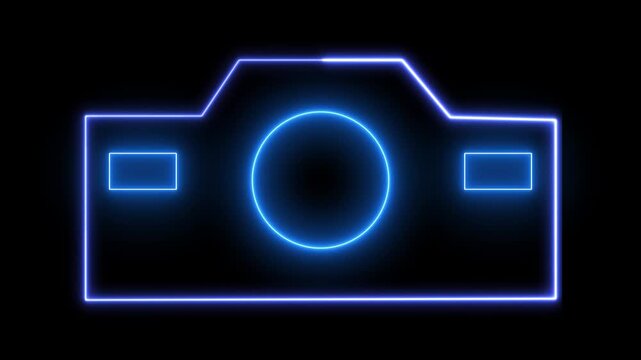 Camera recording click and technology camera icon