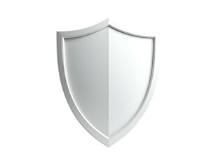 Silver Shield Icon with Sharp Edge.