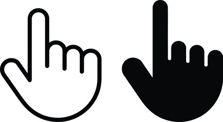 Obraz premium Pointing hand icon set