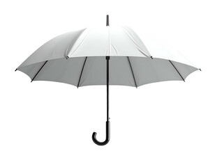 Gray and White Open Umbrella.