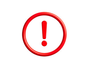 Red Exclamation Mark Inside Circle Icon.