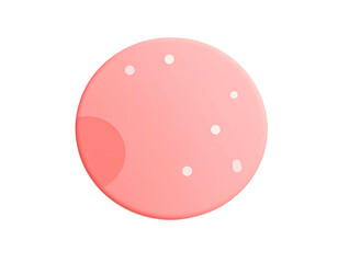 Pink Macaron Cookie with White Sprinkles.