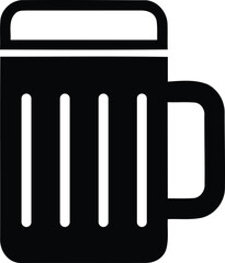 Draft Beer Mug Icon Graphic Resource Minimalist Vector Symbol