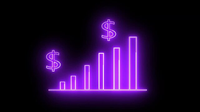 graph chart and dollar icon mark