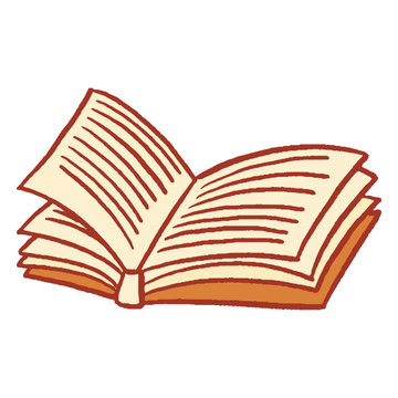 Open book cartoon icon