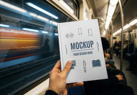 Subway Train Book Mockup