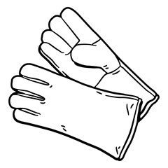 Obraz premium Welding gloves stroke design