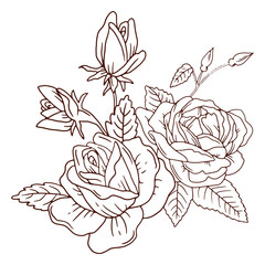 Naklejka premium Nature rose icon