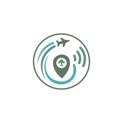 Target location logo design template icon