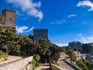 historical city of Erice at sicily italy