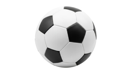 Fototapeta premium Classic black and white soccer ball isolated on a clean white background.