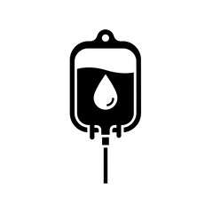 Medical Blood IV Bag Donation Healthcare Service Icon