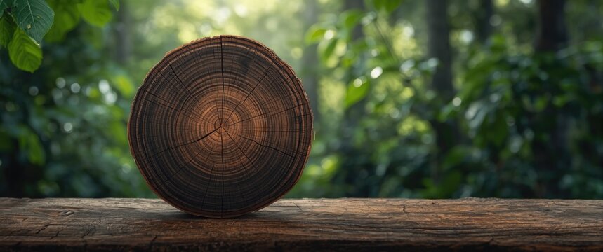 Pieces of damar tree trunk cut and showing a blackish brown middle