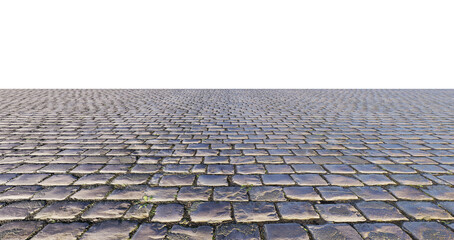 3D render of a stone and gravel area on a transparent background