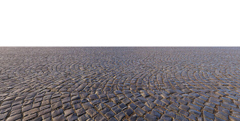 3D render of a stone and gravel area on a transparent background