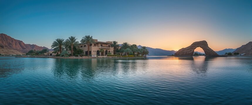 Wadi Bani Khalid Oasis located in the beautiful Sultanate of Oman