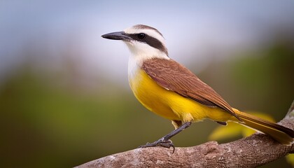 Obraz premium Lesser Kiskadee Perched On Branch