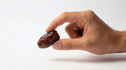 Human Hand Offering Date Fruit for Ramadan Hospitality