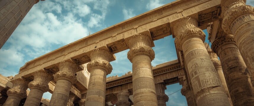 Memorial temple of Pharaoh Ramesses II: The Ramesseum in the Theban necropolis near Luxor
