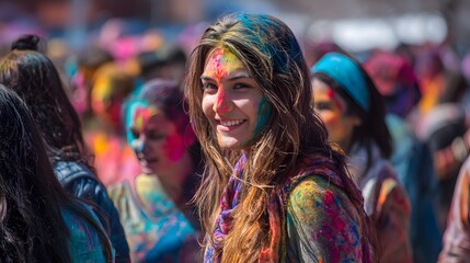 Festival of colors holi joyful spring celebration