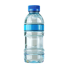 Plastic water bottle isolated on transparent background