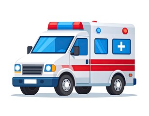 ambulance on white background
