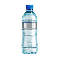 Clear water bottle isolated on transparent background