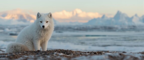 Obraz premium Arctic Fox Sightings in Southern Spitsbergen