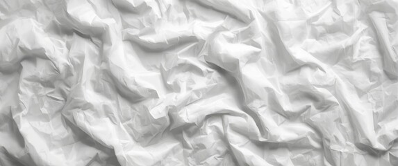 Wrinkled abstract background on sheets results in distinct, beautiful white sheet textures after each use