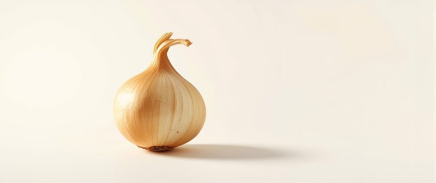 White background featuring a Napiform onion
