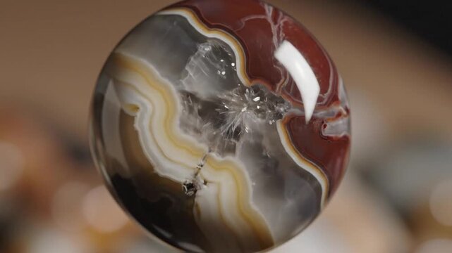 An isolated spiral nautilus shell sits like a crystal ball on a white background, revealing the macro detail of a marine fossil with a pearly ammonite swirl from the ocean