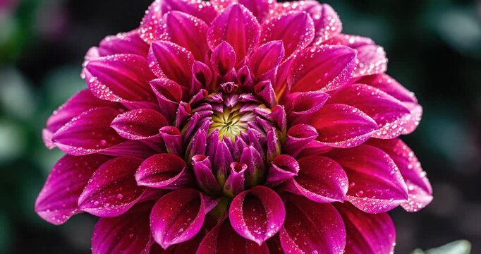 Closeup of pink dahlia flowers.