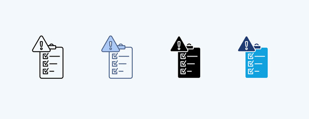Risk Assessment Multiple Icon Illustration Vector