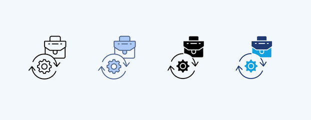 Business Continuity Multiple Icon Illustration Vector