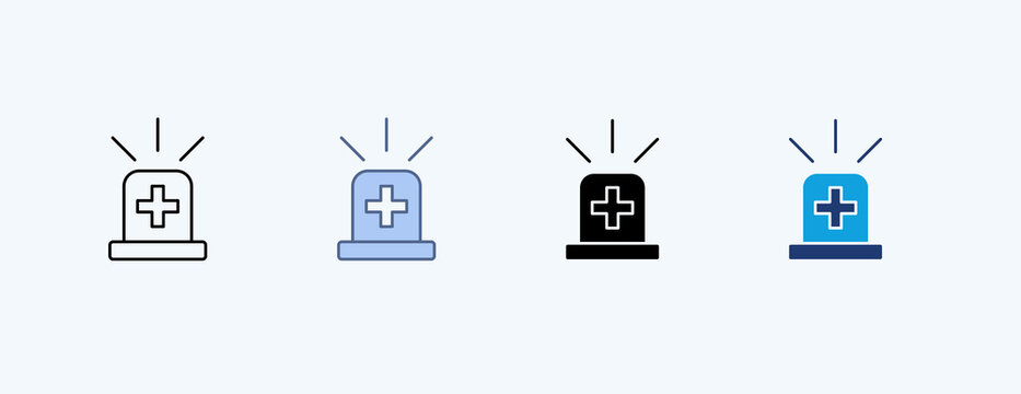Emergency Response Multiple Icon Illustration Vector
